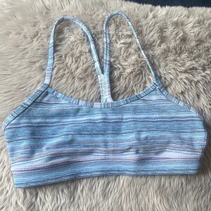 lululemon athletica Blue Striped Sports Bra